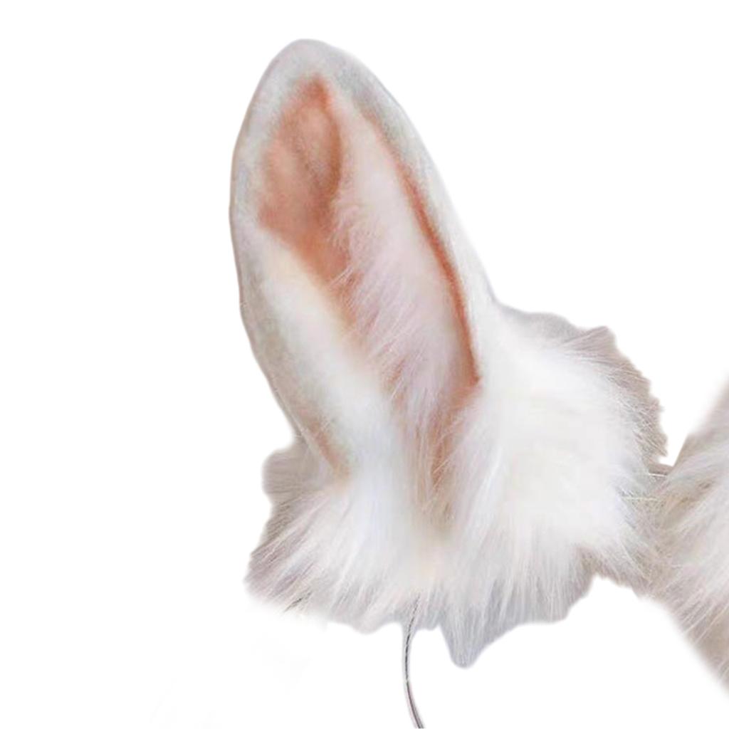 Rabbit Ear Headband Tail Girls Cosplay Accessories Beast Ears Fursuit Masquerade Cosplay Party