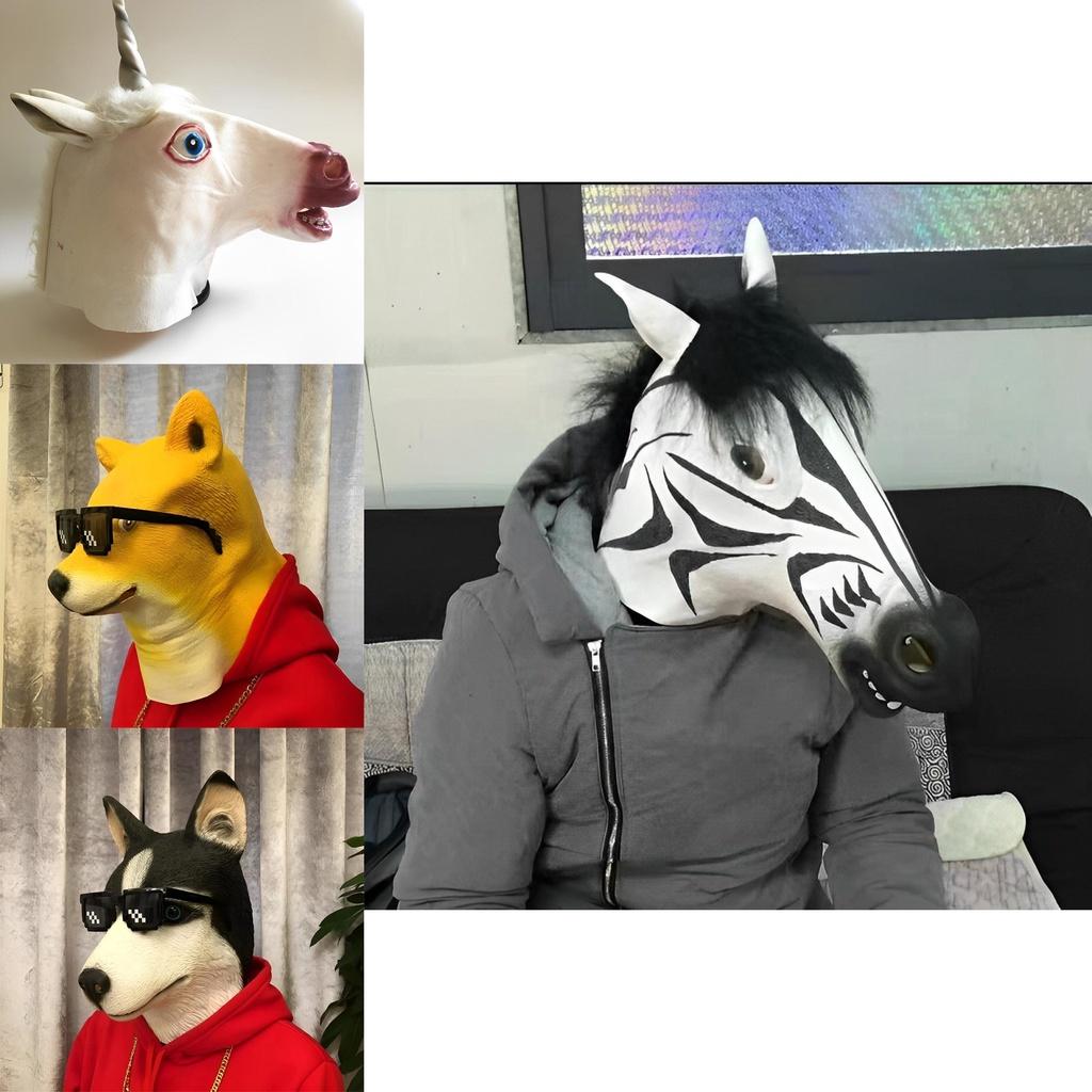 Horse Head Mask Halloween Cosplay Costume Accessory For Adults Scary And Realistic