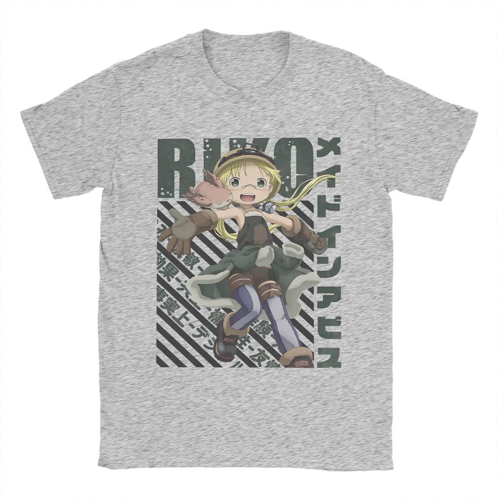 Mens T Shirt Made In Abyss - Riko T Shirts Harajuku Summer Tee Shirt Y2K Casual Pattern Cotton Clothes Gift