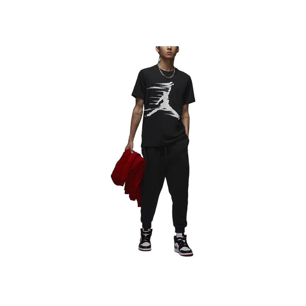 Jordan MVP Jumpman Logo Crew Neck Comfortable Short Sleeve T-Shirt Men Tops Black FZ1920-010