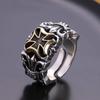 New In Punk Large Cross Ring Adjustable Size Men's Personalized Design Jewelry Street Retro Gothic Trend Jewelry Accessories