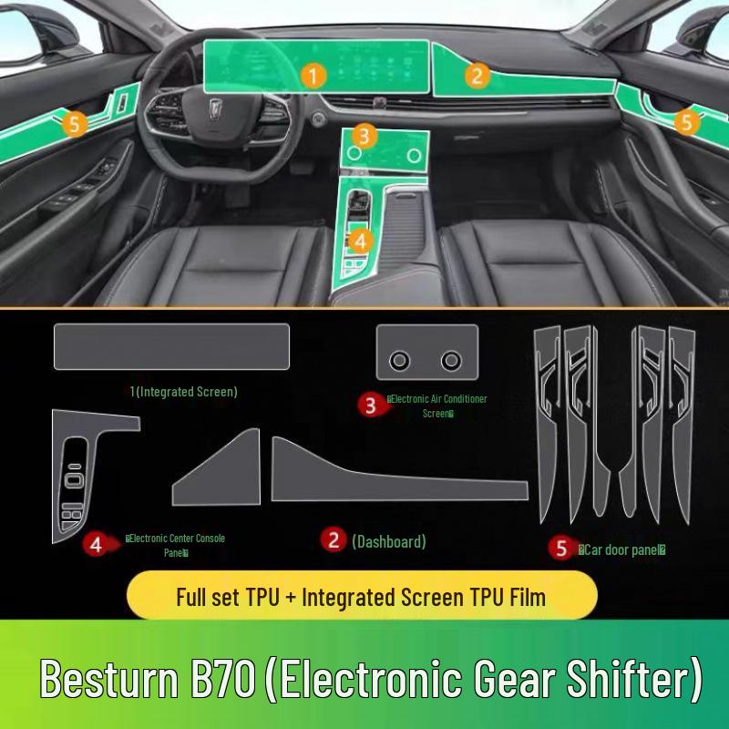 21-25 Model B70 Screen Center Console Trim Film - Transparent Car Interior Protector