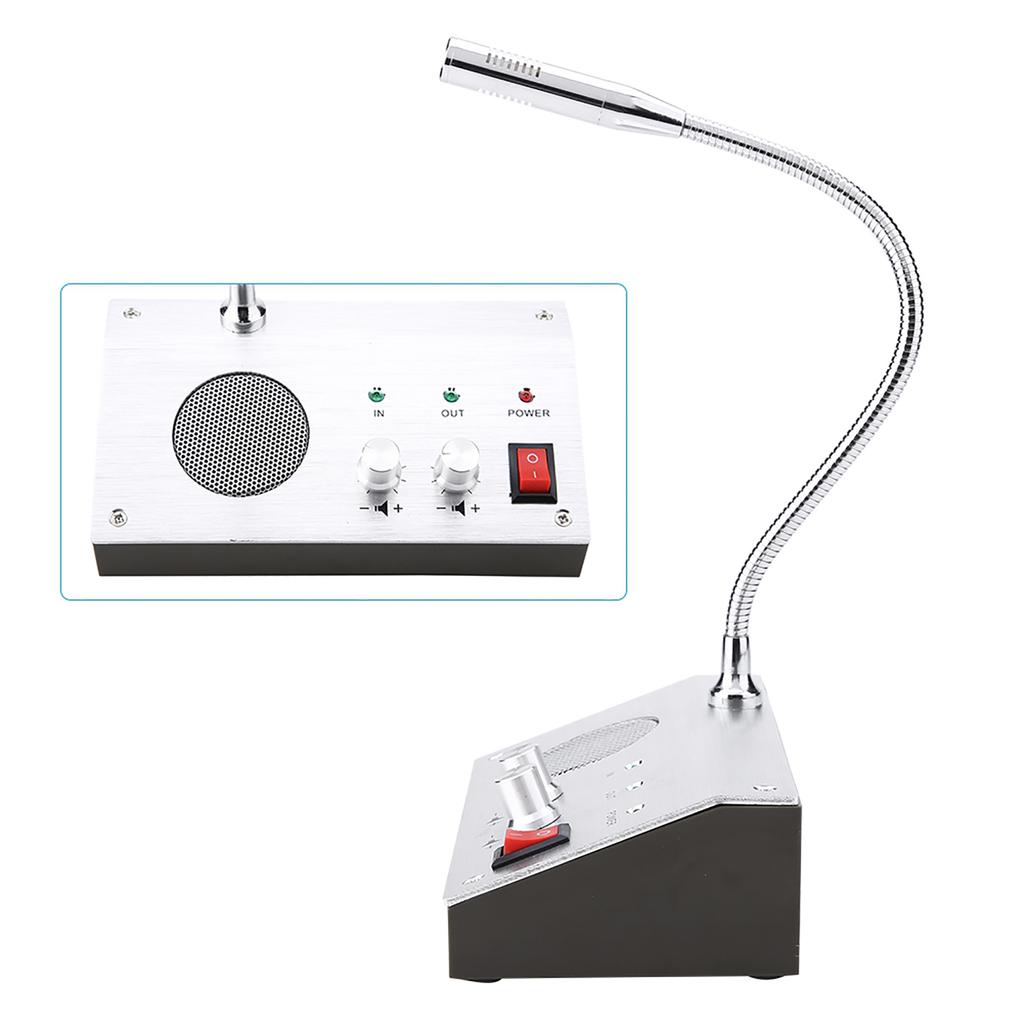 Διπλής κατεύθυνσης φωνητικό μικρόφωνο ενδοεπικοινωνίας με παράθυρο για εταιρεία ασφαλείας