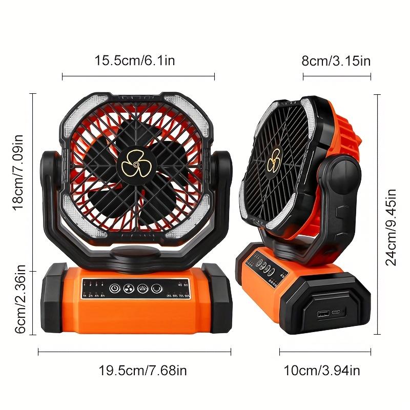 Camping Fan Rechargeable, 20000mAh Large Battery Powered Fan, Ventilador Recargable, 4 Speed Cordless