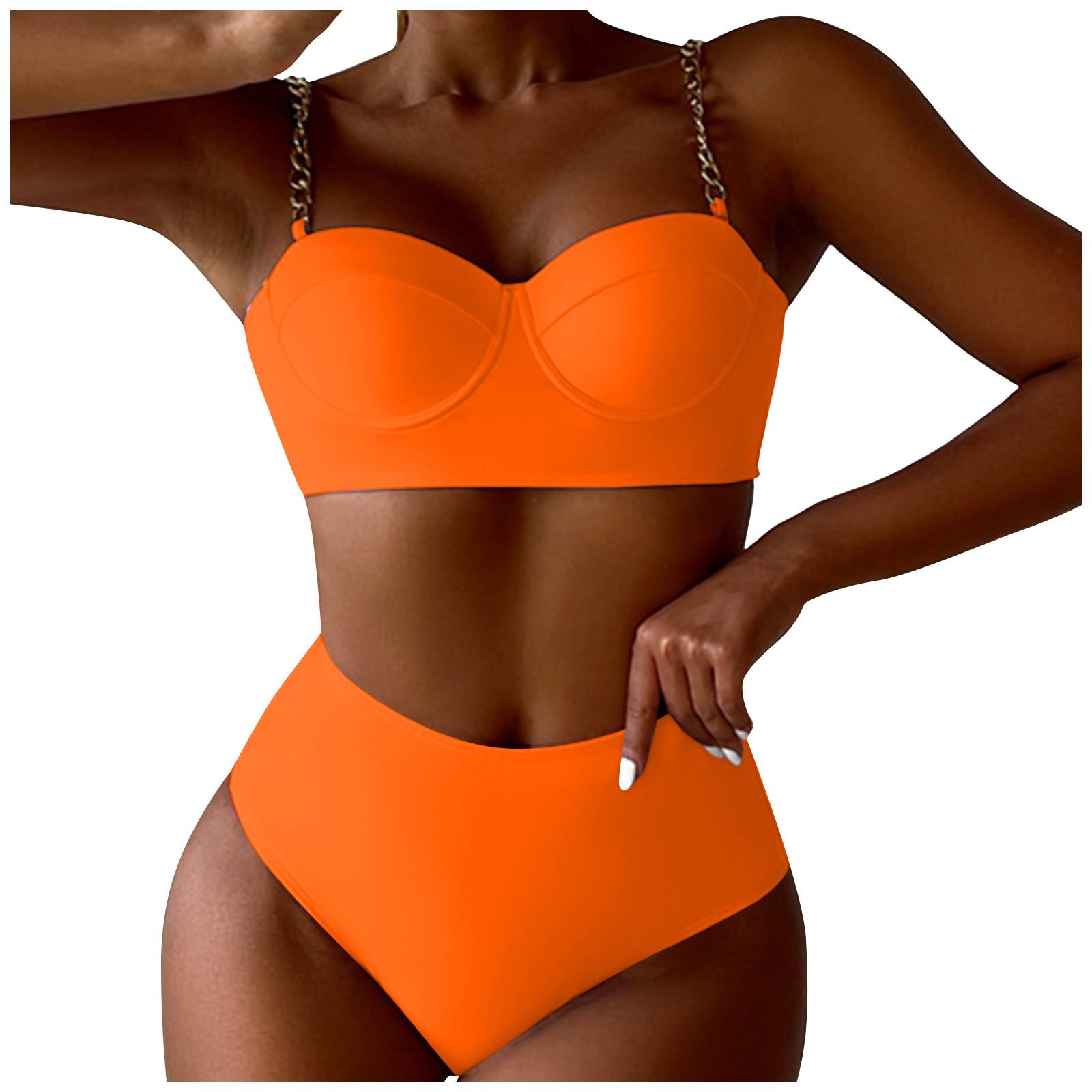 

Женский купальник, цельный купальник, майка с трусиками, облегающий купальник, однотонный купальник, купальник XL оранжевый