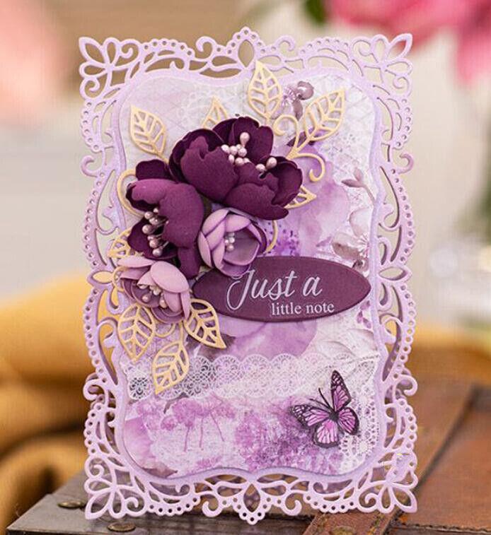 Lace Frame Background Metal Cutting Dies Stencil DIY Scrapbooking Album Paper Card Mold Embossing Craft Decoration Template