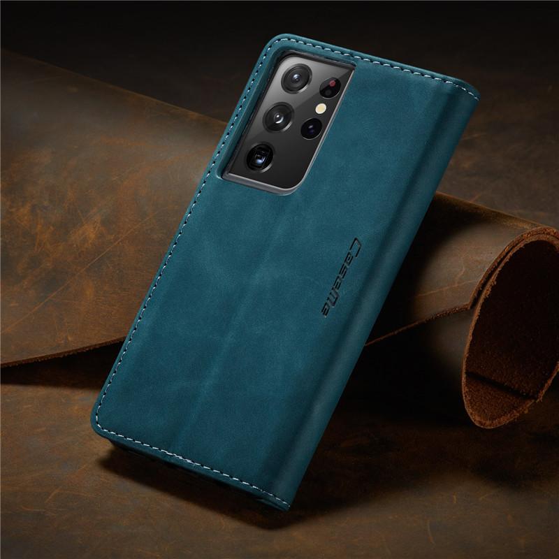 For Samsung Galaxy S21 S22 Ultra Case Leather Magnetic Flip Cover Coque Samsung Galaxy S21+ Plus Etui Galaxy S21 5G Wallet Cases