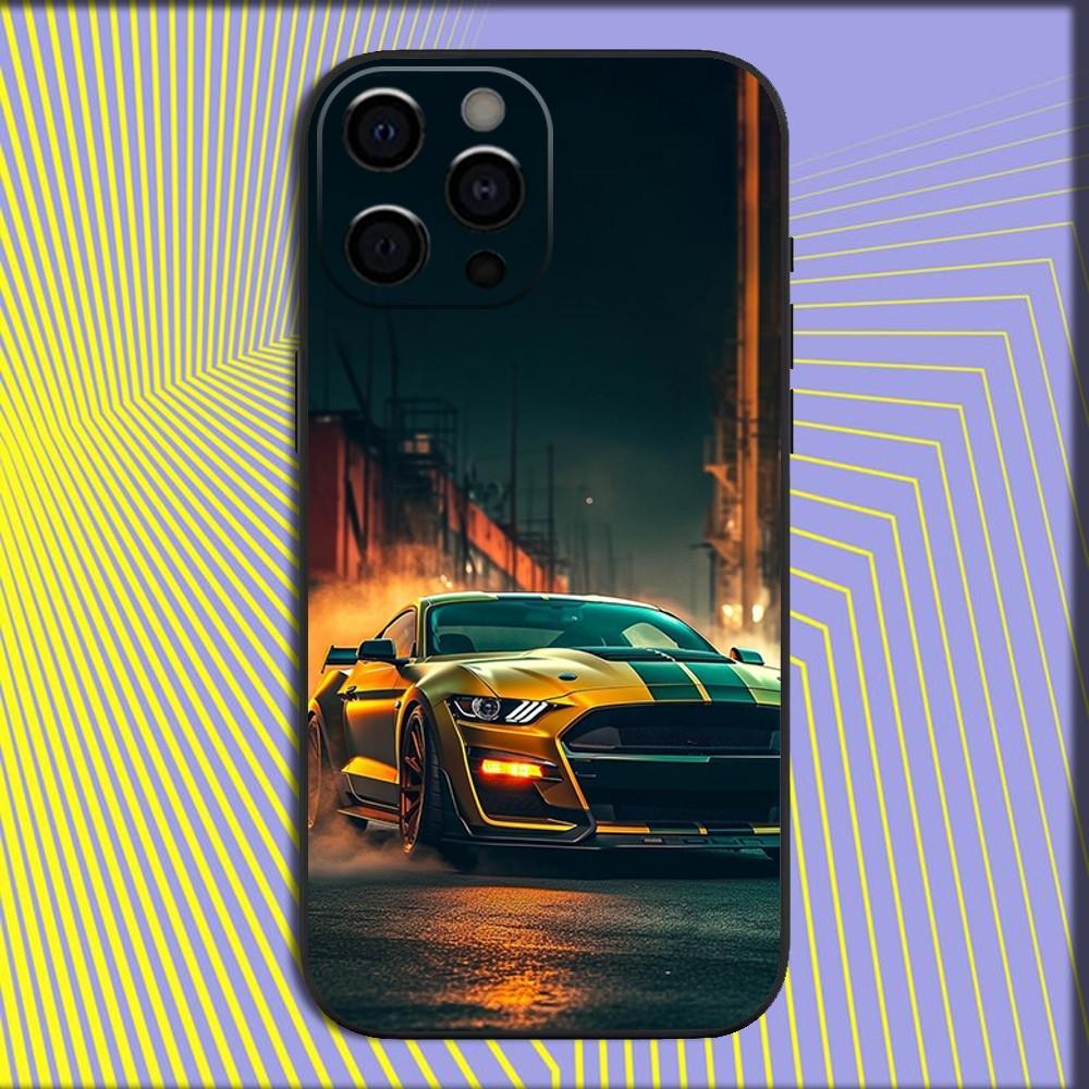 Cool F-Fords Car M-Mustang Phone Case For iPhone 16,15,14,13,12,11,Pro,X,XS,Max,XR,Plus,Mini Soft Black Cover