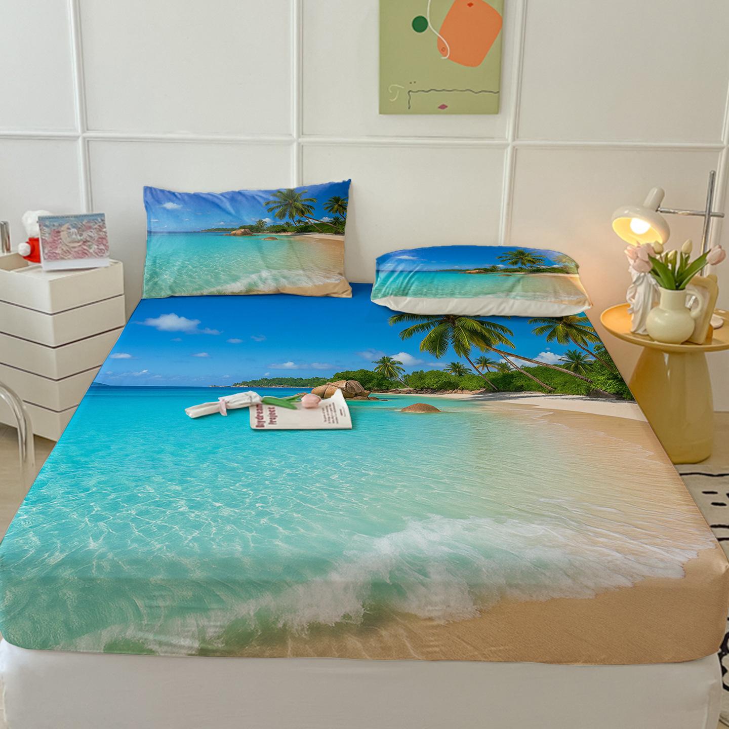 

Cartoon Three-Mattress Model, Mattress Protective Cover, Protective Cover Three-Piece Set, Digital Printing 203cm*198cm