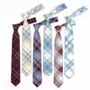 Lemon Sea Salt Plaid School Uniform Tie - Handmade Japanese Academy Style for Men & Women