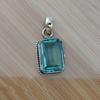 Cushion Cut Apatite Quartz Gemstone 925 Sterling Silver Handmade Gift Pendant