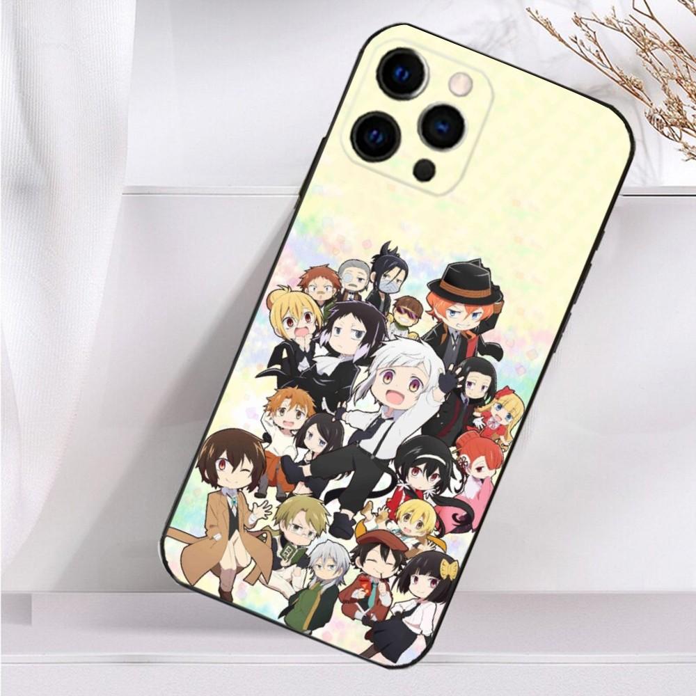 

Чехол для телефона с аниме B-Bungo Stray Dogs для iPhone 16,15,14,13,12,11 Plus,Pro Max,XS,X,XR,SE,Mini,8,7 Мягкий силиконовый черный чехол iPhone12