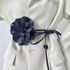 Large Flower Belt Floral Bohemian Waistband Fashion Leather Rope Belt  Ladies Jeans