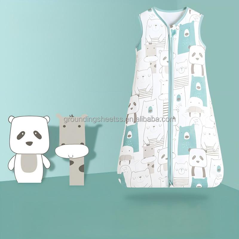 Baby Sleeping Bag Summer Thin Baby Sleepsack Kids Sleepwear Anti-Kick Blanket Cartoon Print 100% Cotton
