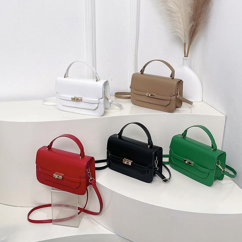 2025 spring new fashion aesthetic foreign style fashion simple fashion portable shoulder crossbody small square bag woman