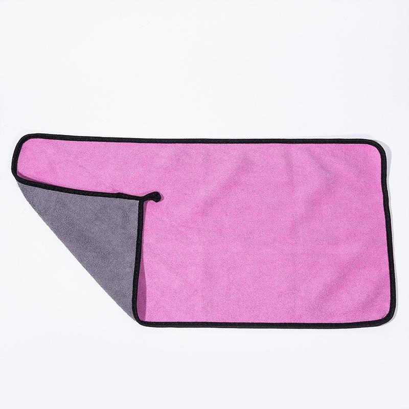Double-Sided Coral Fleece Car Wash Towel - High Absorption, Thickened for Home and Car, Ideal Cleaning Solution