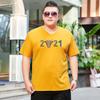 Übergroßes beliebtes Kurzarm-T-Shirt für dicke Männer Sommerkleidung für dicke Männer Übergröße V-Ausschnitt T-Shirt Top XXXXXL