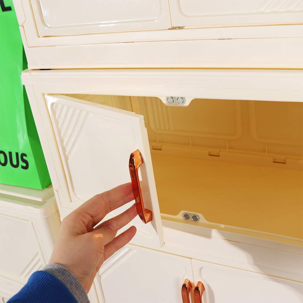 Plastic Foldable Storage Cabinet Installation-Free Folding Clothes Closet Dressing Rooms