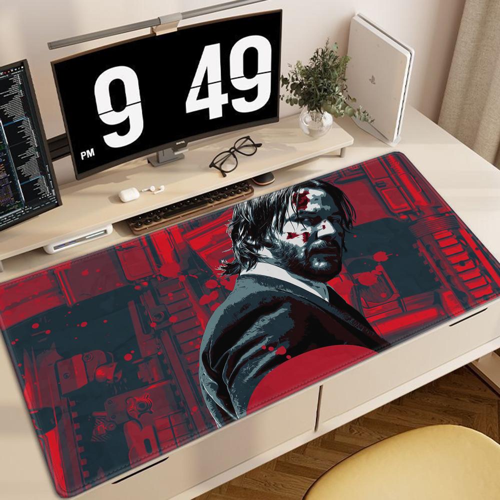 Large Mouse Pad JJohn Wick Desk Mat XXL Gaming Accessories Office Gamer Keyboard Desk Mat NonSlip Laptop rubber Anime Mousepad