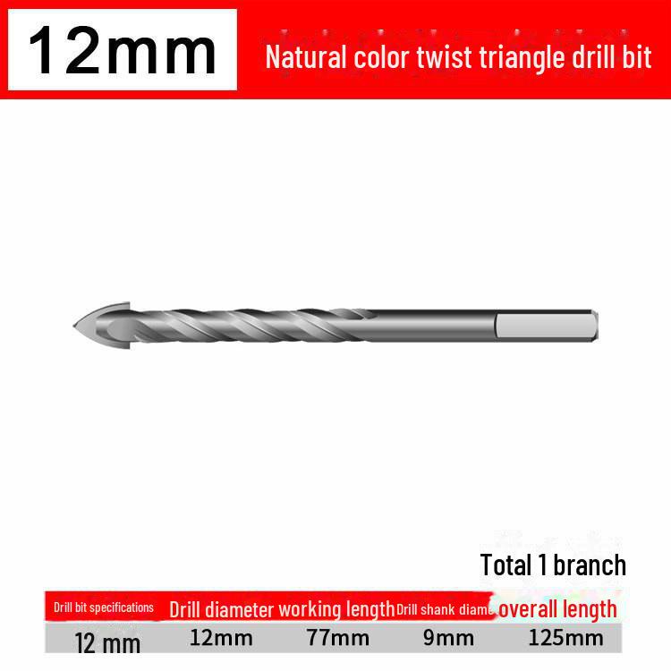 4-Edge Cross Tile & Glass Drill Bit Set for Ceramics