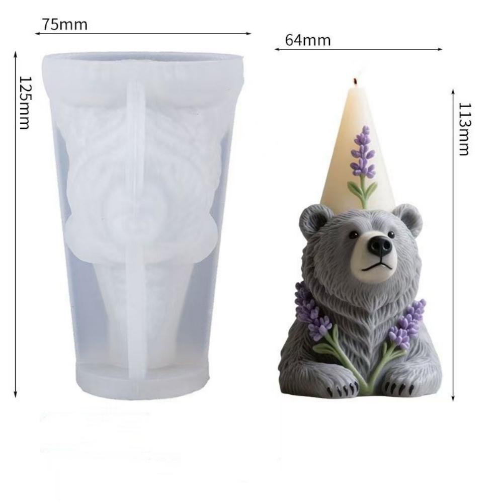 

3D Bear Candle Silicone Mold DIY Soap Crafts Epoxy Resin Plaster Mould Candy Chocolate Making Baking Molds Home Decor Gift