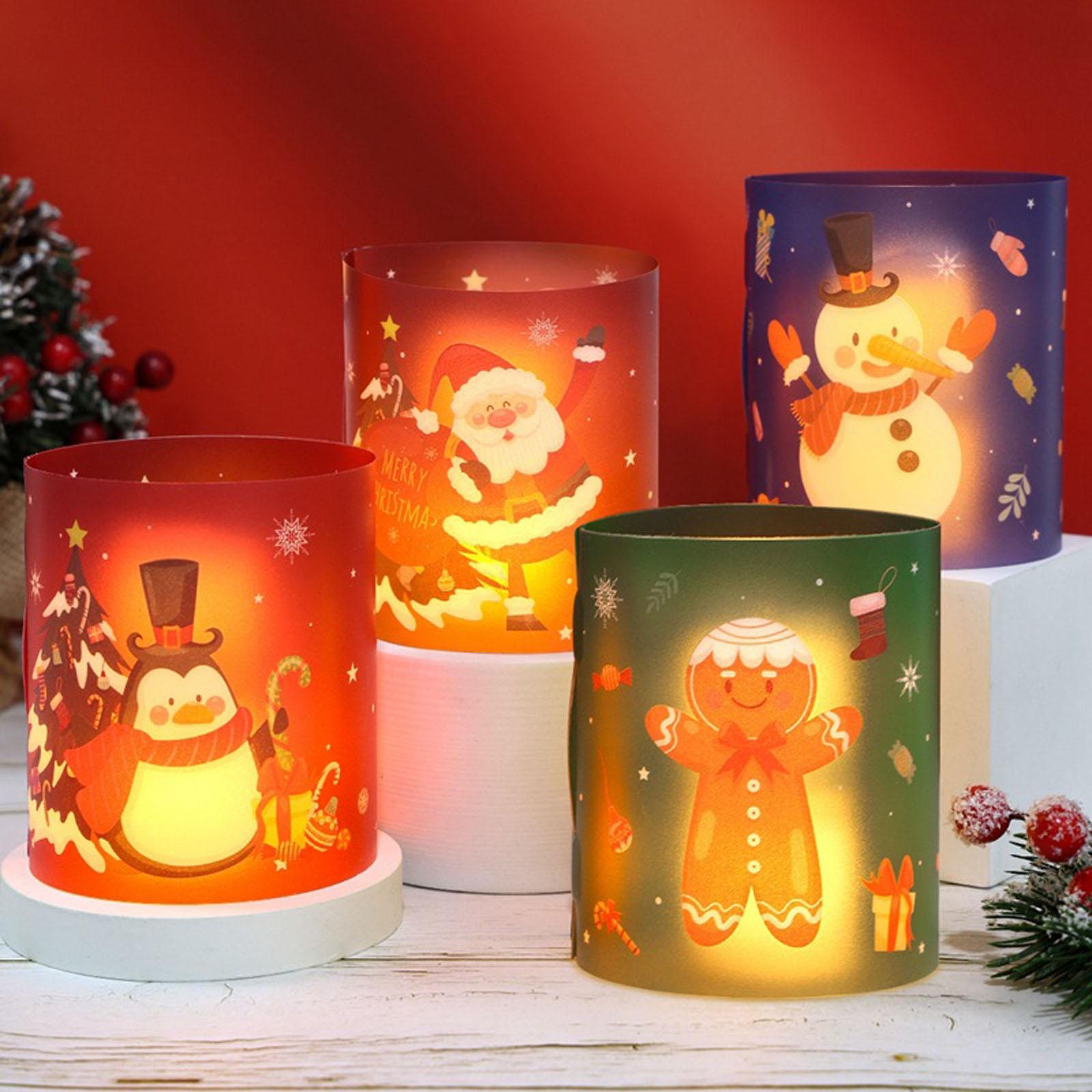 

Christmas Lampshade Cartoon Candle Lampshade Holiday Home Decoration Props One Size