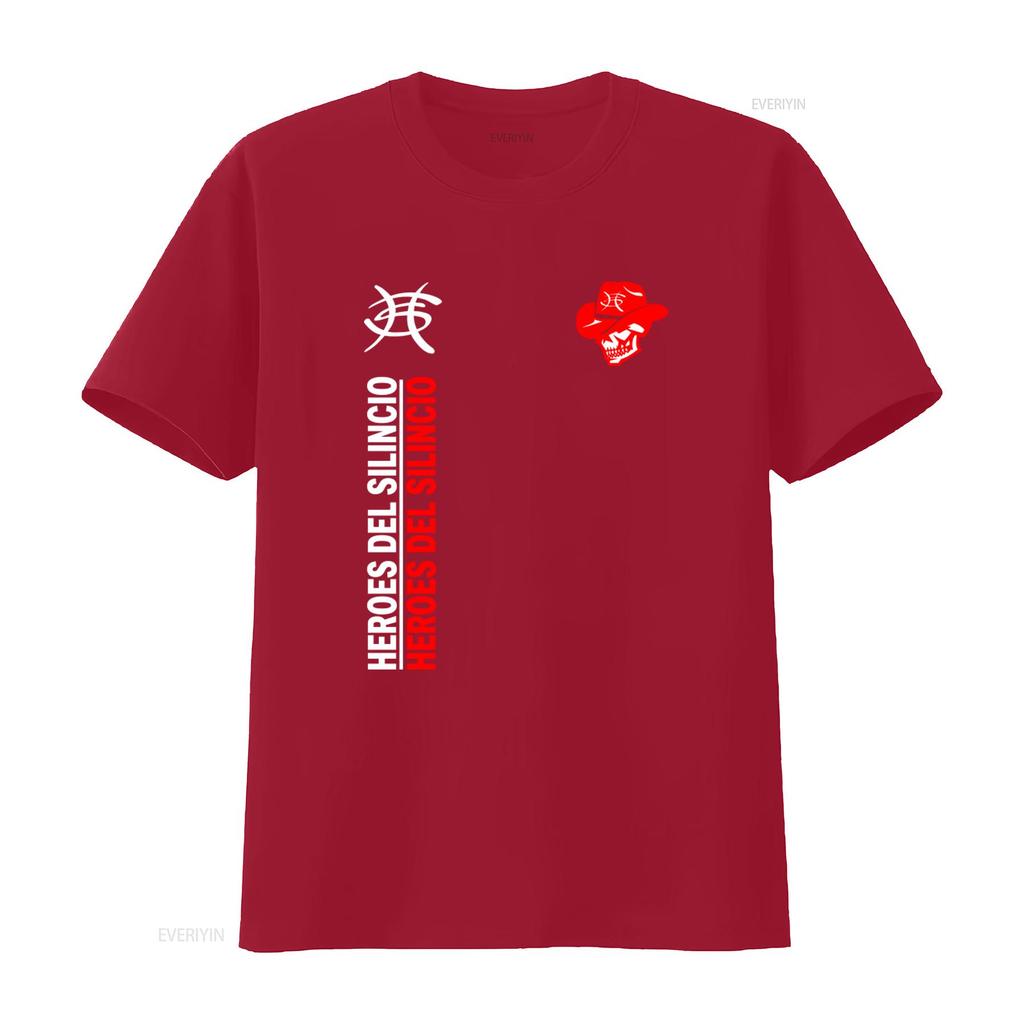 Nové HEROS DEL SILENCIO Rocková Kapela Lebka Potlač Čierne Pánske Tričko Dostupný vo Veľkostiach S M L XL 2XL Vintage Prané Priedušné