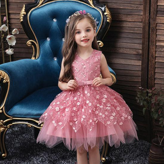 Halloween Prinsessklänning Kostym med Häxhatt för Barn