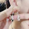 New Trendy Niche Light Luxury Three-dimensional Micro Inlaid Water Drop Earrings for Women Exquisite Earrings Christmas Gift