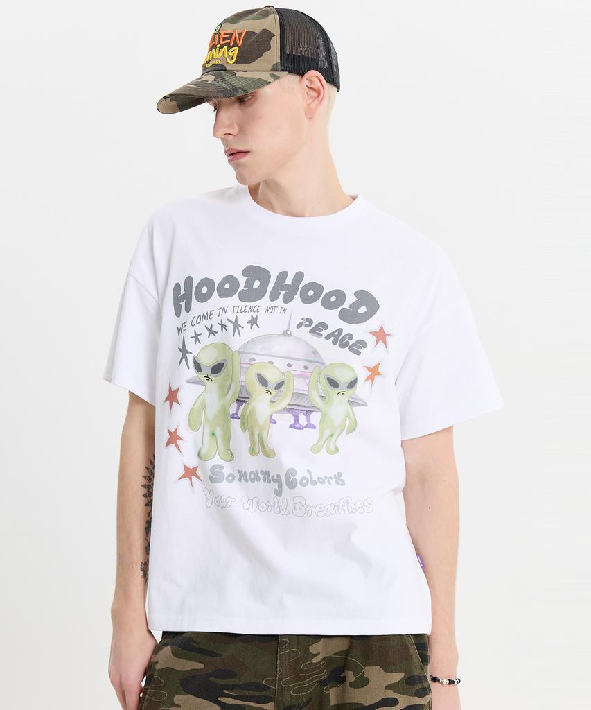 HOODHOOD Alien Piece Short Sleeve T-Shirt White
