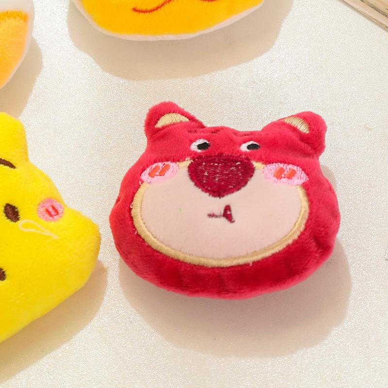 Adorable Plush Bear & Rabbit Brooch Keychain for Kids & Women - Cute Bag or Pin Accessory