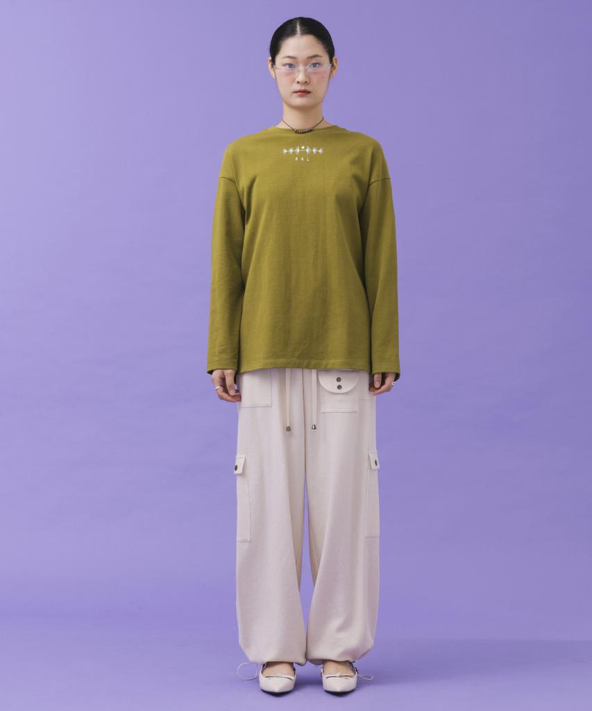 Lalmodeu Cotton Cargo Pants_Natural Ivory