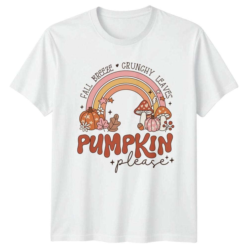 Fall Breeze Crunchy Leaves Pumpkin Unisexs TShirt Boho Fall Autumn Season S