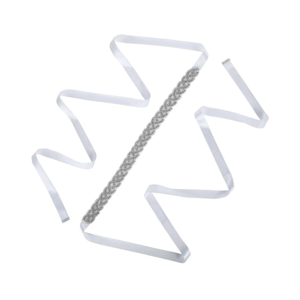 Women's Crystal Wedding Belt Rhinestones Glitters Waistband Evening Dress Belt for Wedding Dress and Evening