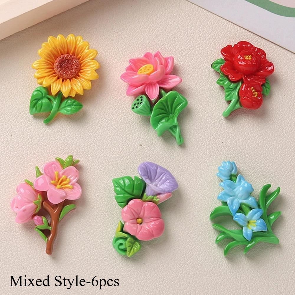6pcs Sweet Small Sunflower Flower Refrigerator Magnets Creative Mini Fridge Magnet Photo Message Magnet Decorative Home Decor