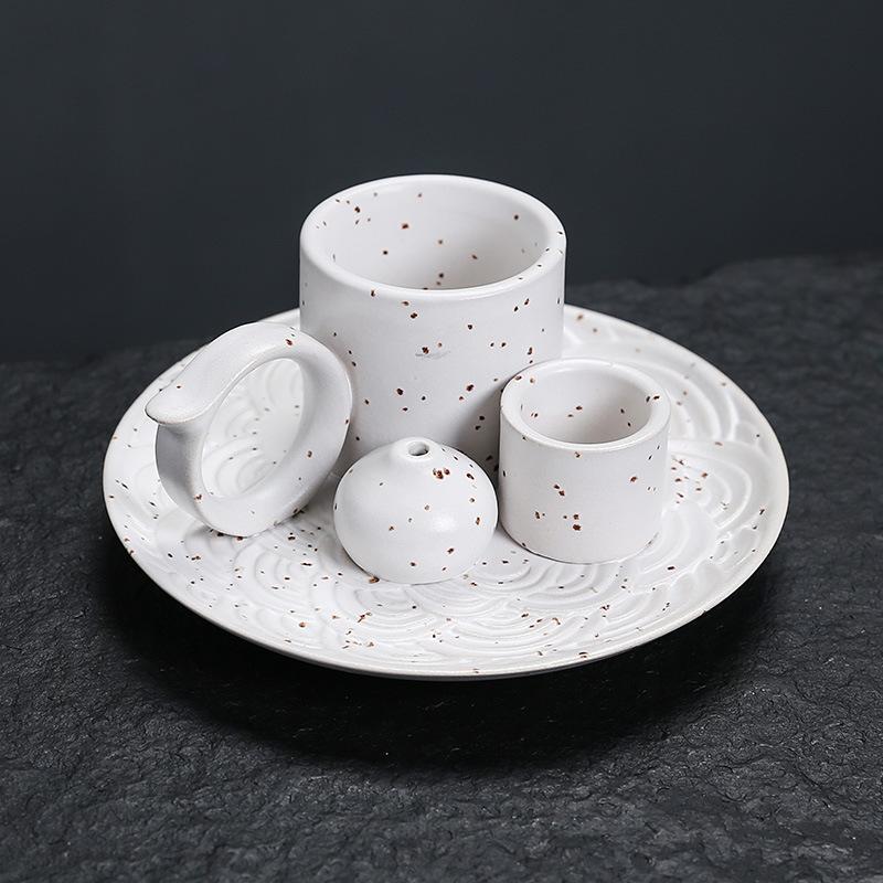 New Ceramic Incense Burner Set - Multi-Functional Home Decor, 4-in-1 Incense Stick & Sage Burner, Palo Santo & Candle Holder