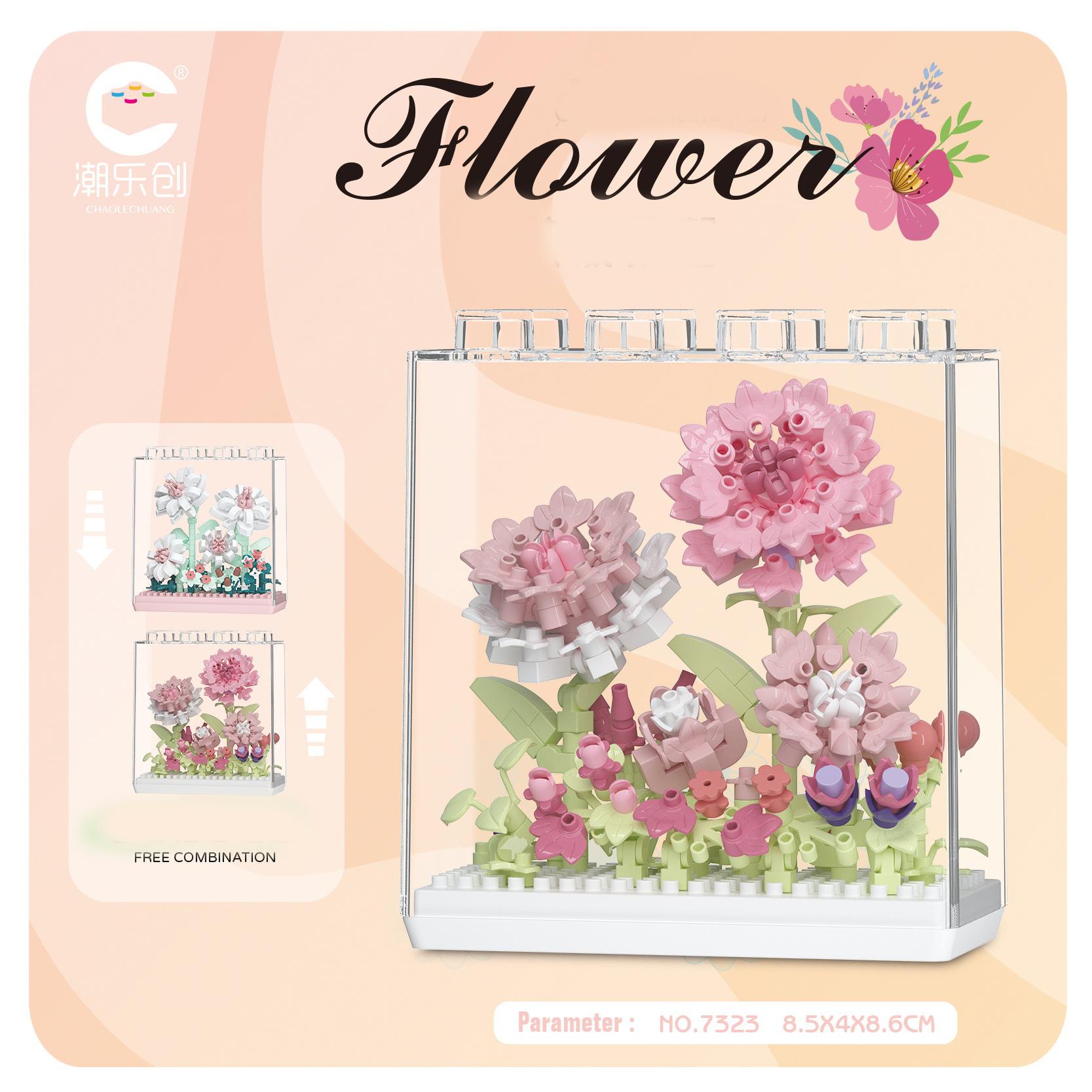 

Совместимо с конструктором LEGO Building Blocks Flower Potted Plants Series Dreamy Flower Box Сборка головоломки Игрушка-подарок на день рождения для женщин