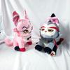 Super Niedlich Lustig Rosa Grau Lucifer Morningstar Engel Miau Plüschtiere Anime Animation Hazbin Hotel Charakter Figur Plüschtier Puppe