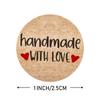 100-500pcs Kraft Paper Label Handmade Circular Self-adhesive Label Baking Party Decoration Wedding Decoration 1 Inch Sticker