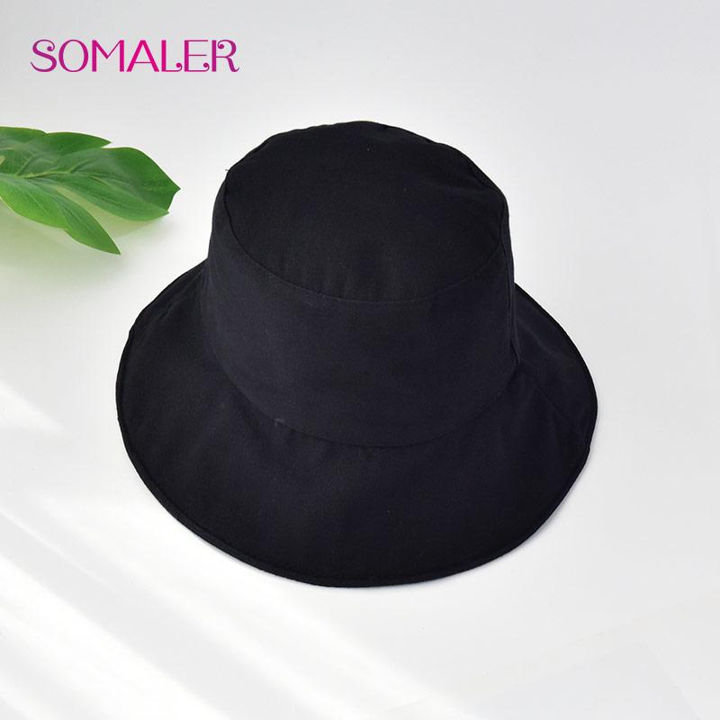SOMALER Frauen Sommer Eimer Hüte doppelseitige Baumwolle Sonnenhut Strand Kappen Für Frauen Dome Hip Hop Reise Fischer Kappe