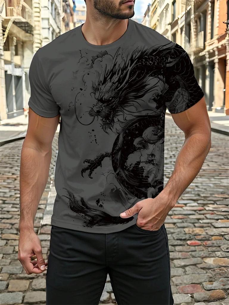 Mens Red Black Split Evil Smiley Face Print TShirt Casual Crew Neck Short Sleeve Cool Streetwear Graphic Tee