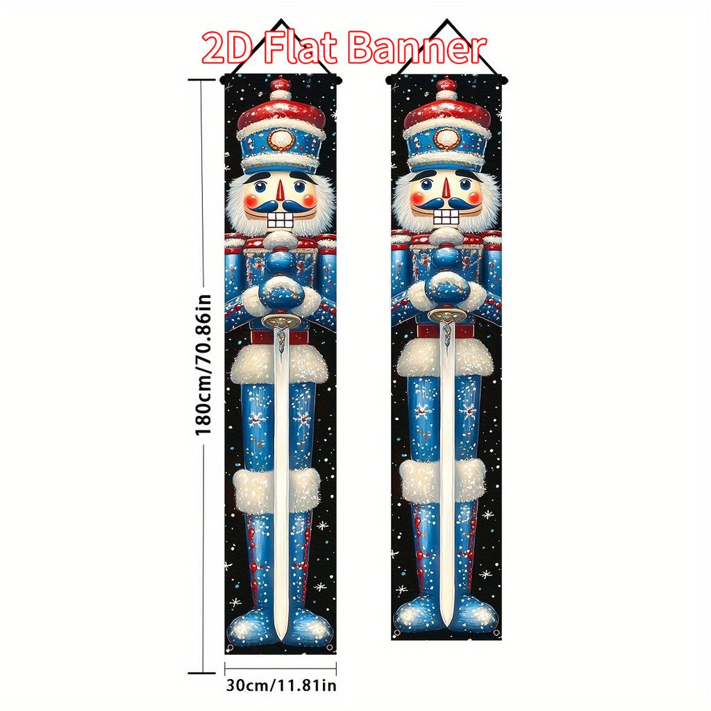 Christmas Door Couplet Set - Winter Holiday Hanging Decor - Porch Hanging Door Decor (2342)