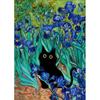 The Starry Night Van Gogh Famous Artworks Black Cat Funny Posters Canvas Print Paintings Reproduction Wall Art Mural Home Decor