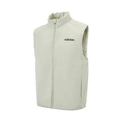 Stehkragen Reißverschluss Bequeme Ärmellose Weste Unisex Westen Off-White JL9643