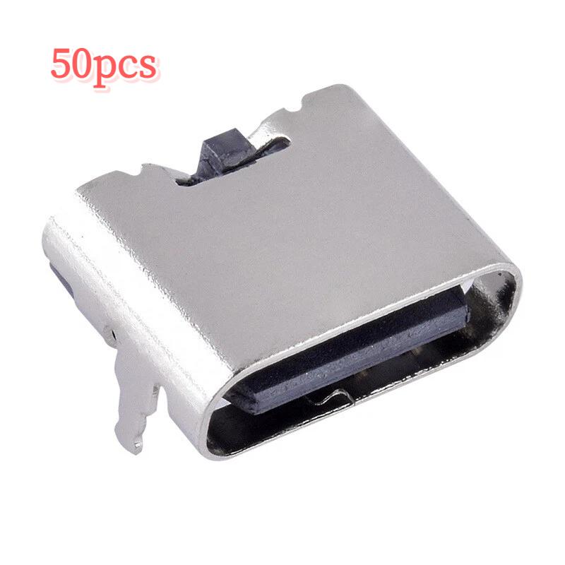10/30/50Pcs USB 3.1 Type-C Female Power Jack Dock For Mobile Phone Charging Port 2 Pin Micro USB Type C Connector Socke
