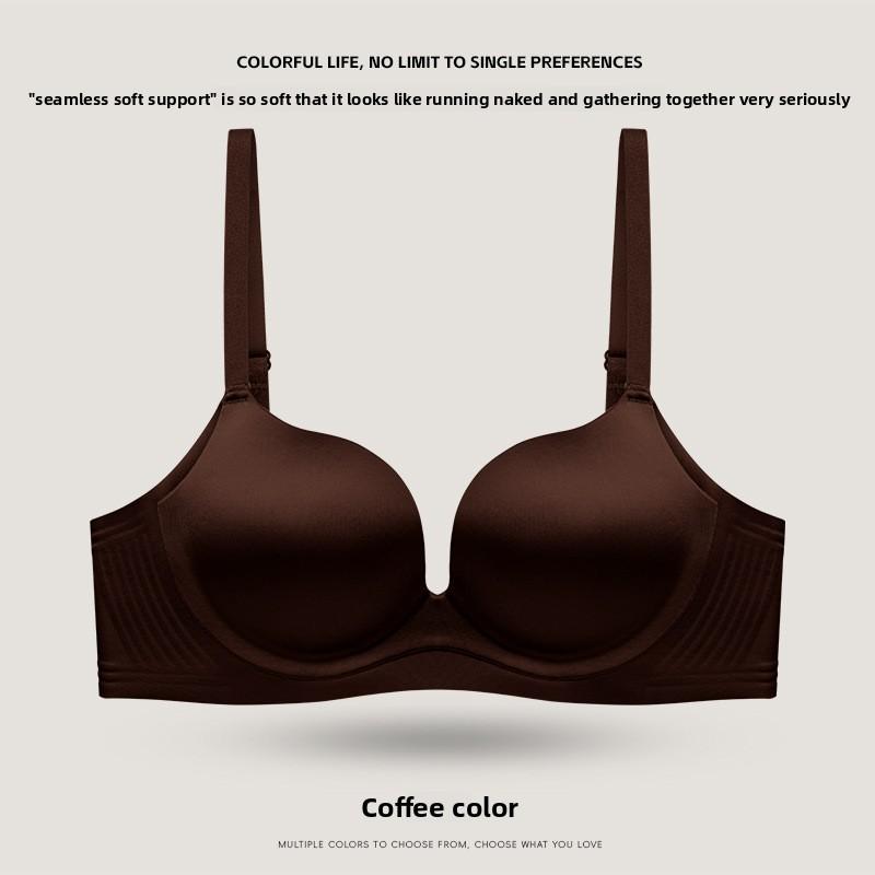 Premium Glossy Seamless Wireless Bra, Soft Support Push Up Anti-Sagging Comfortable Uplift Women's Lingerie