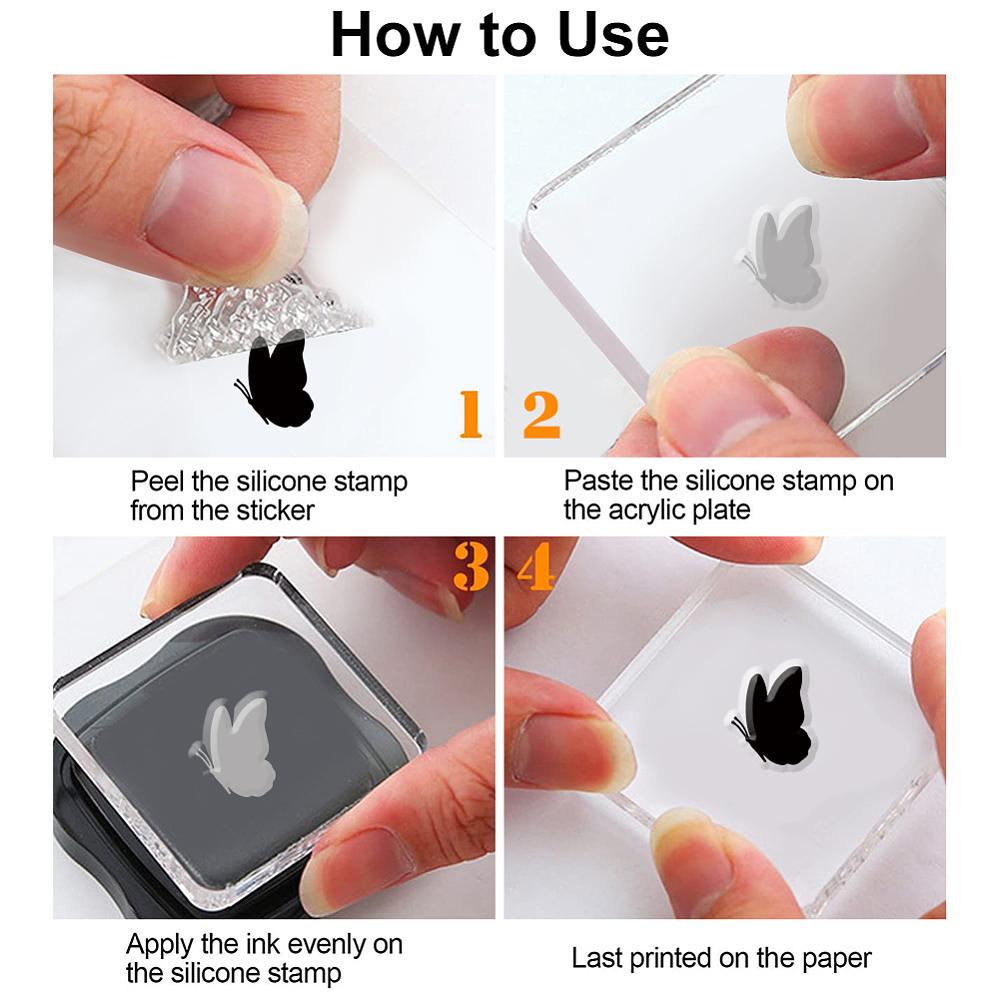 PVC Plastic Stamps for DIY Scrapbooking Photo Album Decorative Cards Making Stamp Sheets Film Frame Flower 15x15cm