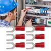 100Pcs Insulated Fork Terminals Copper PVC U Type Wire Connector Electrical Crimp Terminal 16‑14AWG