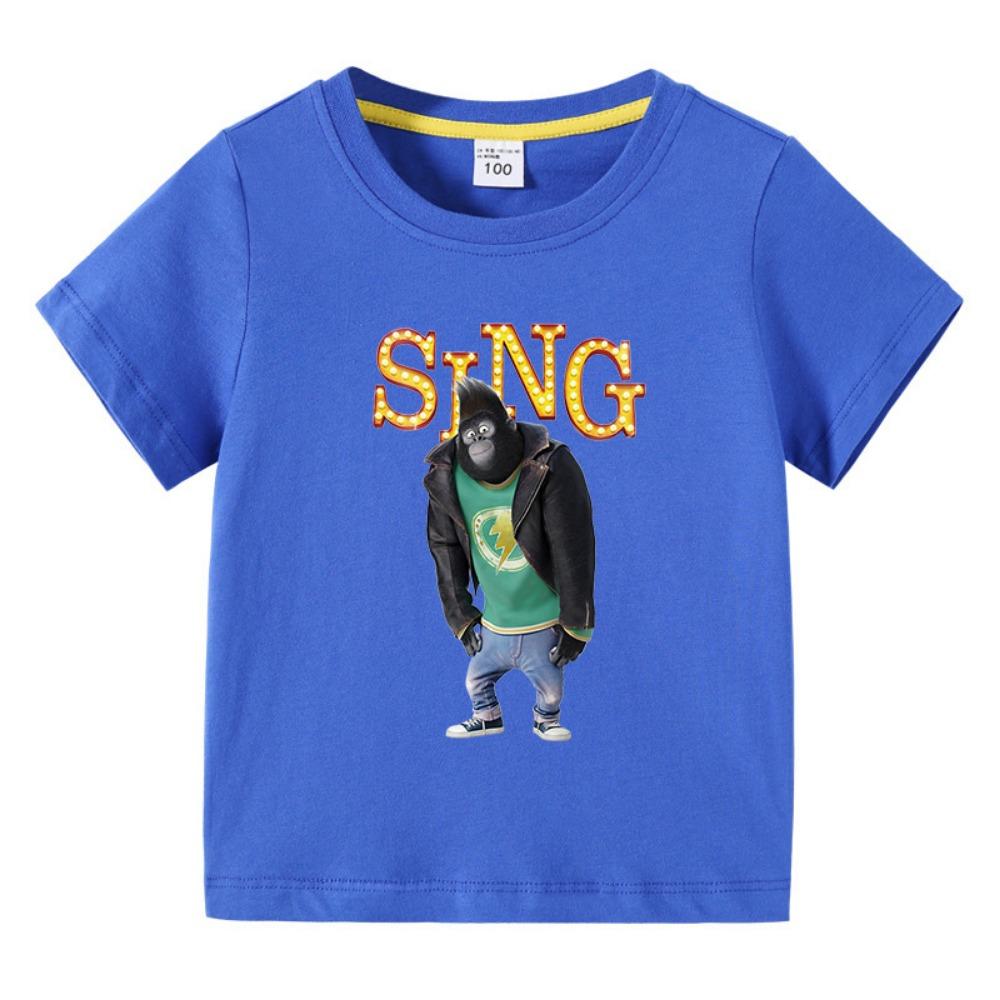 Kinderkleidung Kurzarm-T-Shirts Sing Film Grafik Kinder Sommer Lässig Niedlich T-Shirt