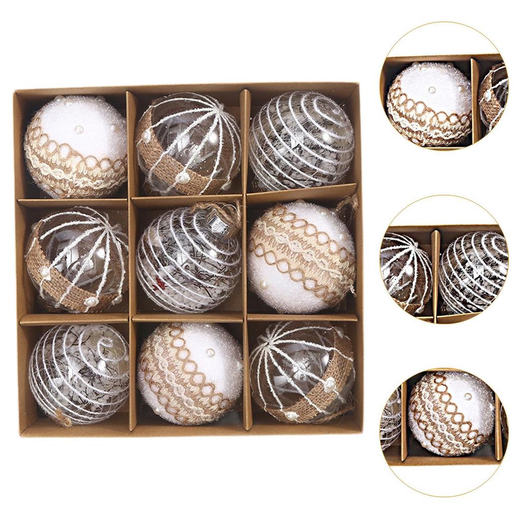 9Pcs Christmas Balls Ornaments New Year Holiday Xmas Tree Hanging Decoration